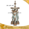 brass water fountain sculpture of 4 ladies for garden decoration